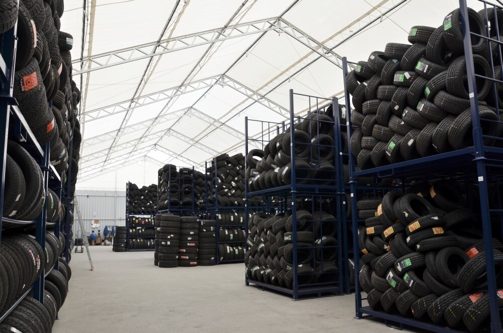 Zgodne z normami składowanie opon